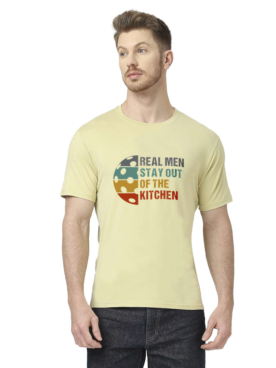 Pickleball- Real Men Stay Out Of Kitchen Olive Dry Fit T-shirt